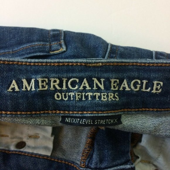 American Eagle Womens Denim Jean Skirt Size 6 Hi-Rise Mini Next Level Stretch - Picture 7 of 9